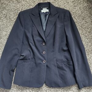 Calvin Klein Size 10 Black 3 Button Blazer
